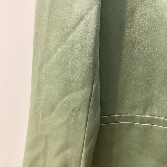 Alice + Olivia Denny Satin Crepe Blazer Jacket Green NWT Size 8 - Picture 7 of 16